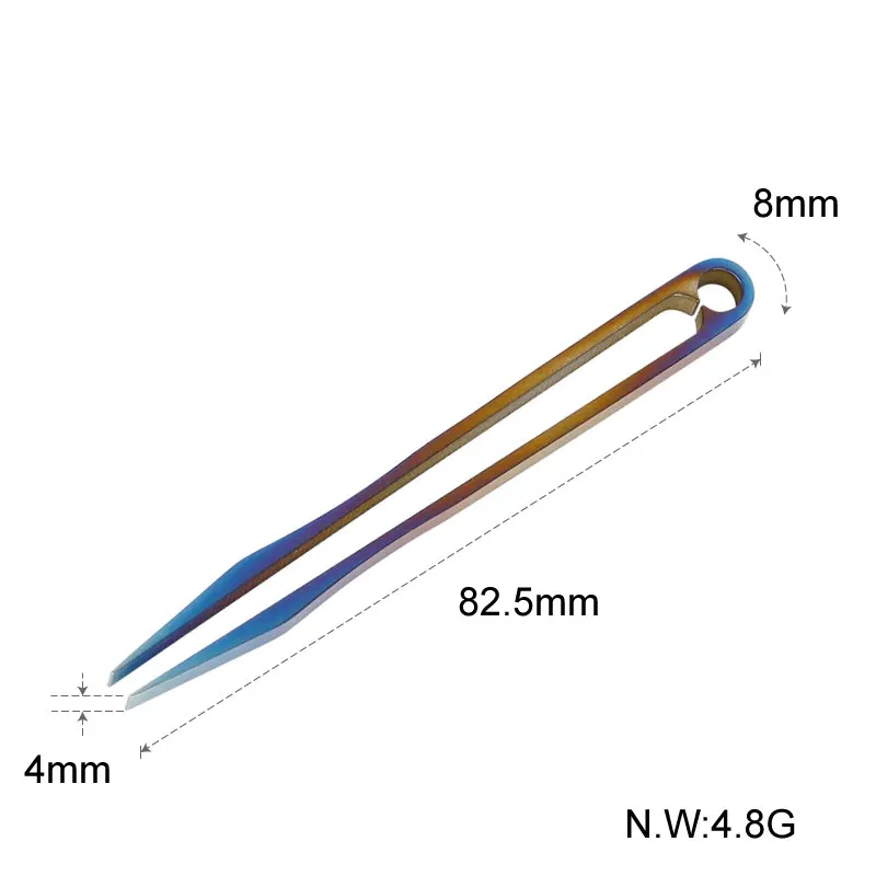 Tiartisan Titanium Alloy Outdoor EDC Tweezers Titanium Clips Ultralight Elastic Camping Kit Tools