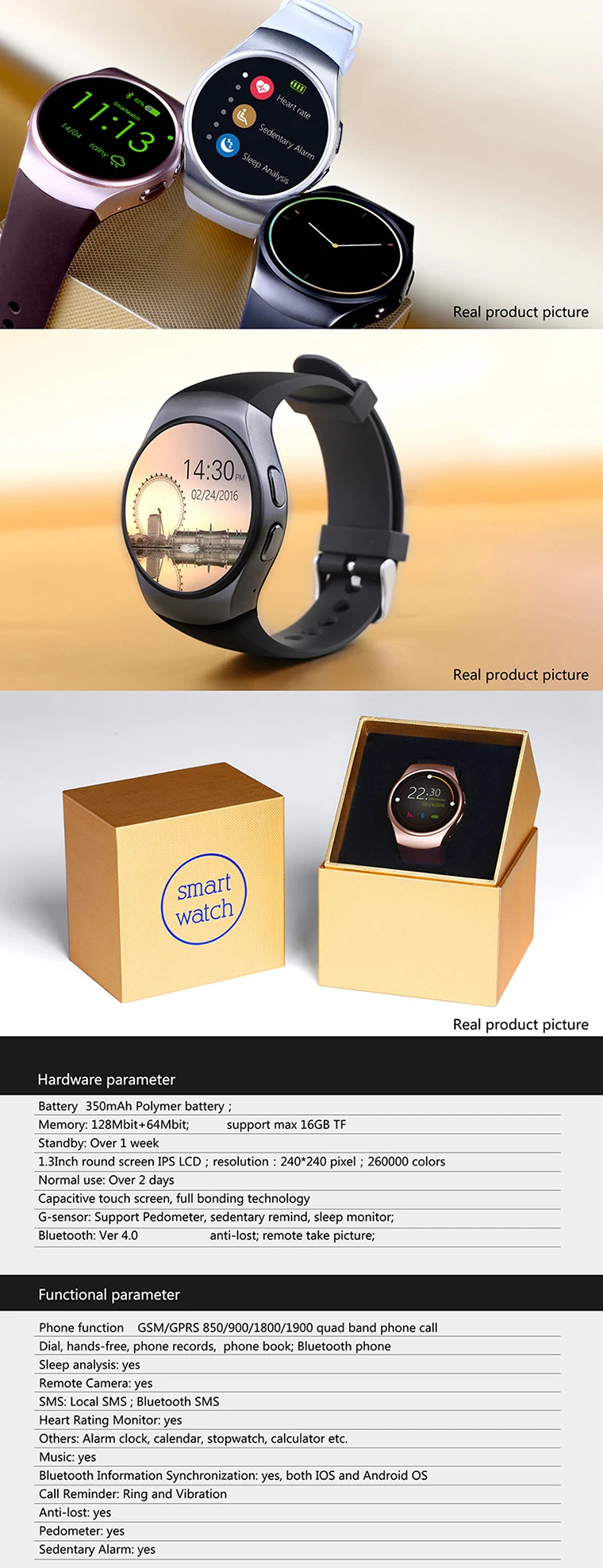 FROMPRO KW18 Bluetooth Смарт часы полный экран Поддержка SIM TF карты Smartwatch телефон сердечного ритма для ios android телефон