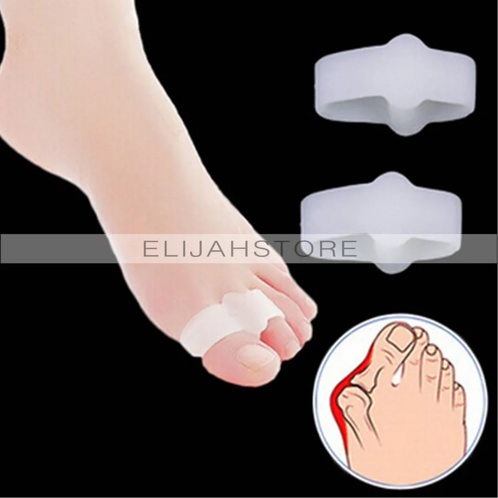 2 Pair Silicone Foot Fingers Toe Separator Thumb Valgus Protector