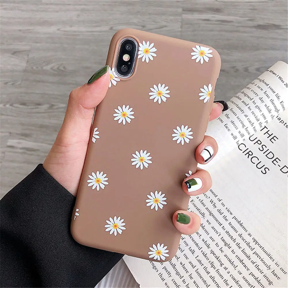 Чехол для телефона Moskado Flowers для iPhone 11 Pro X XR XS Max 7 8 6 6s Plus 5 5S SE Хризантема Цветочный Мягкий ТПУ силиконовый чехол