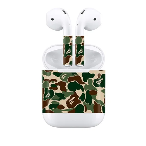 Кожа для Apple AirPods-Golf | Защитная, прочная и уникальная виниловая наклейка-обертка | легко наносится, удаляется и меняется - Цвет: TN-APods-1075