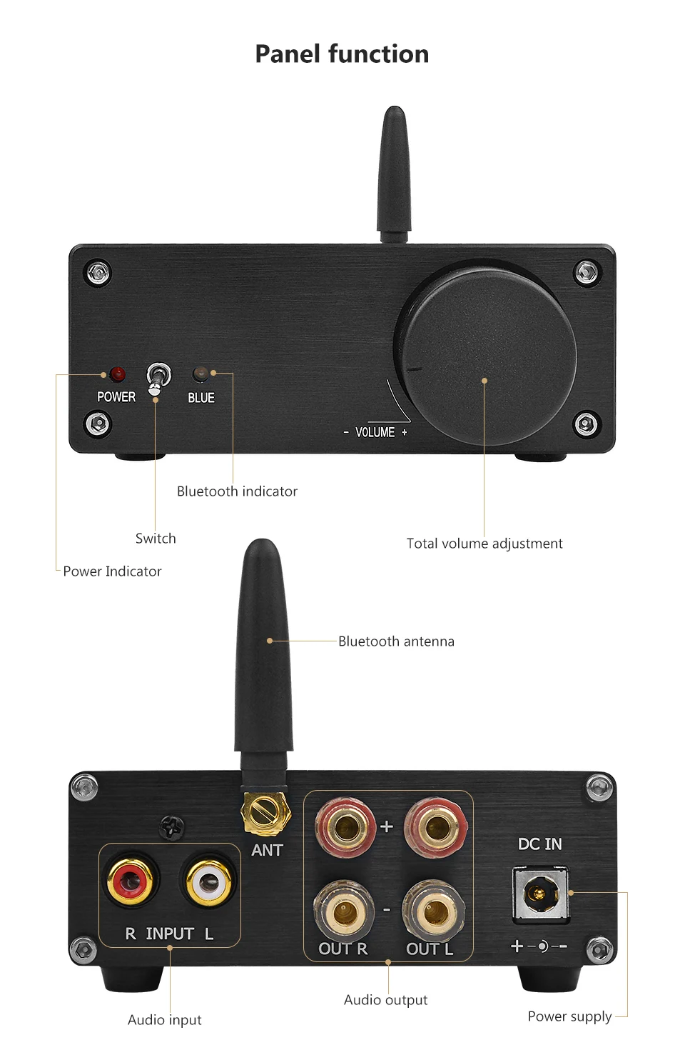 AIYIMA TPA3255 Bluetooth 5,0 мини усилитель мощности аудио Плата AMP 325Wx2 стерео класса D домашние усилители ЦАП PCM5102 декодирование