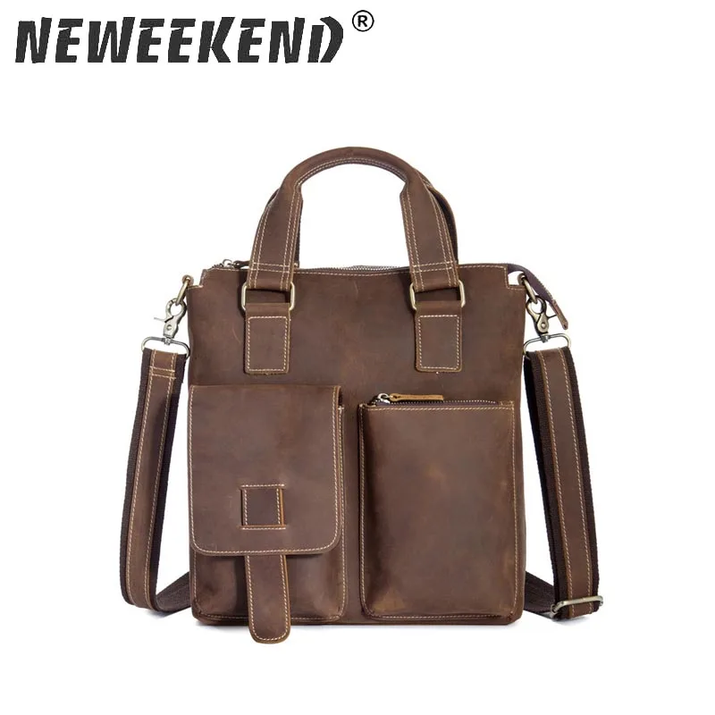 حقيقية حقيبة جلدية الرجال مجنون الحصان خمر حقيبة Crossbody الكتف حقيبة رافعة مكتب محفظة حقيبة ساعي 1208