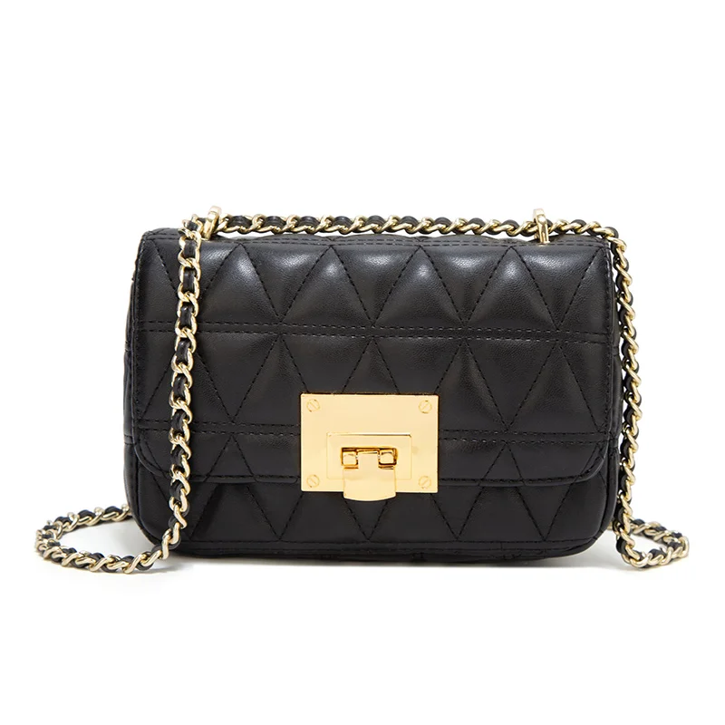 

Square Flip bag New Quality PU Leather Women's Designer Handbag Stone pattern Lock Chain Shoulder Messenger Bagwomen bag