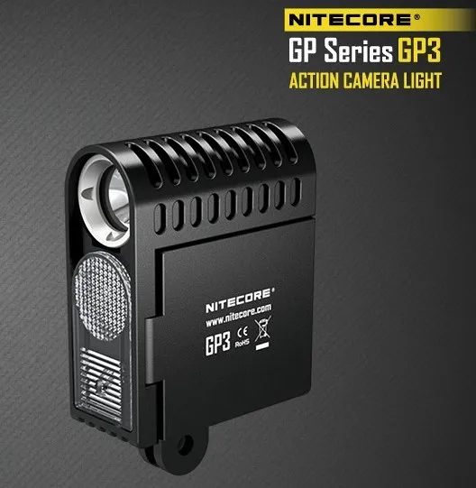

1pc best price NITECORE GP3 action Camera 360 lumens 5 modes USB charging suit for gopro camera comes with 1180 Mah NLGP3 batter