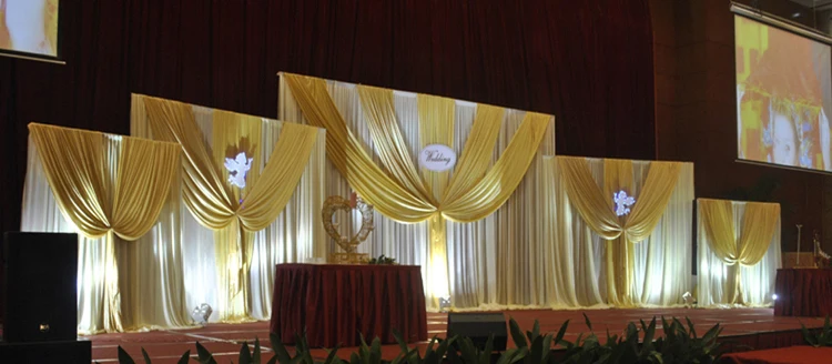 Large White font b Wedding b font font b Backdrops b font Curtain with Five Detachable