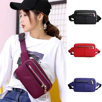 

Fashion travel belt Lady Solid Color Nylon Waterproof Wild Shoulder Bag Messenger Bag Pocket money belt поясная сумка#XP15