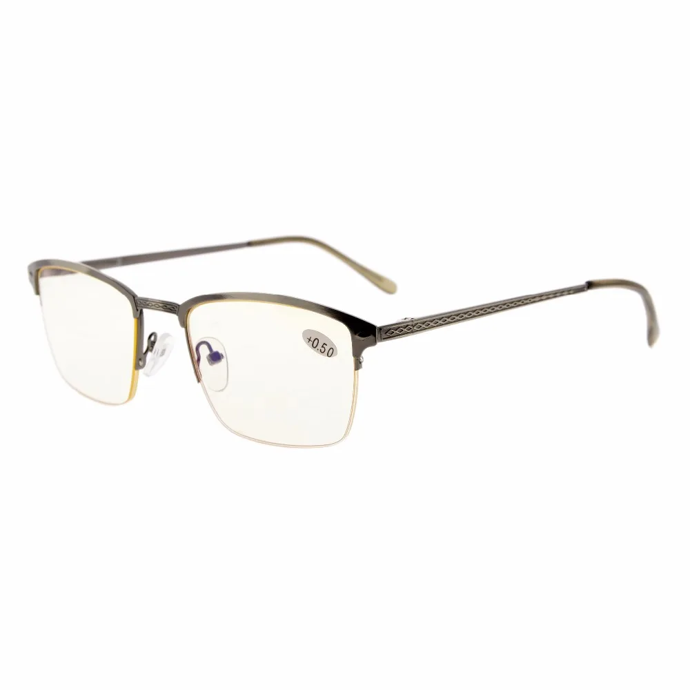 CG15047 очки для чтения Eyekepper качественные эластичные заушники полуобода матовый металлический Компьютер очки для чтения очки для компьютера