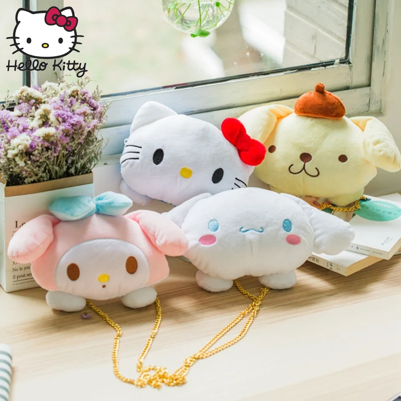 Детская сумка на плечо с рисунком Hello Kitty плюшевые бумажники стильные сумки