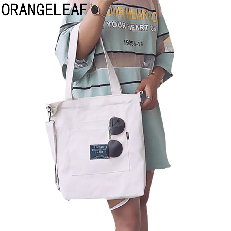 

Fashion Canvas Handbag Big Capacity Single Shoulder Bag Crossbody Messenger Bags Women Shopping bags