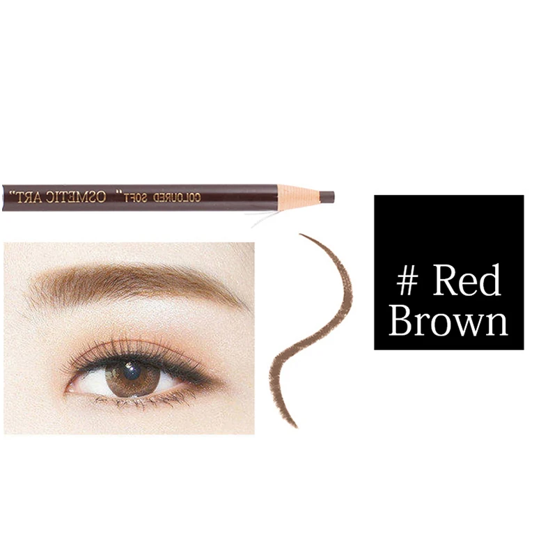 12 шт 5 цветов Label Водонепроницаемый Microblading для бровей отрывной карандаш для макияжа длительное карандаш для бровей Косметика Инструменты Лидер продаж - Цвет: 12pcs Red Brown