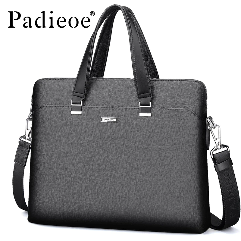 Padieoe роскошный мужской портфель высокого качества из ПВХ, мужская сумка ts для мужчин, портфель для ноутбуков, компьютеров, Модные Офисные Сумки