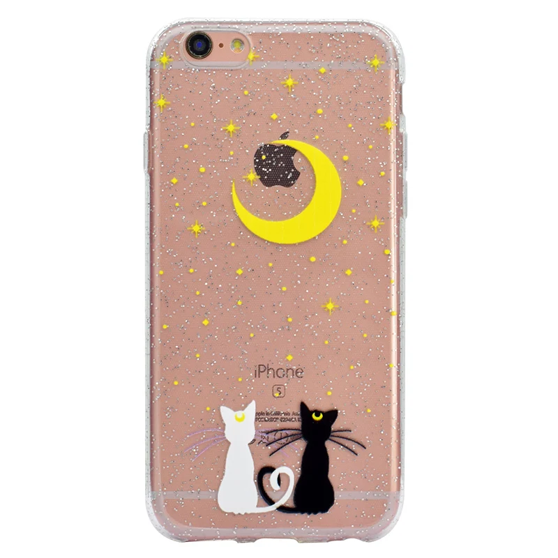 cute cartoon glitter silicone case iphone 5 6 s 7 plus (14)