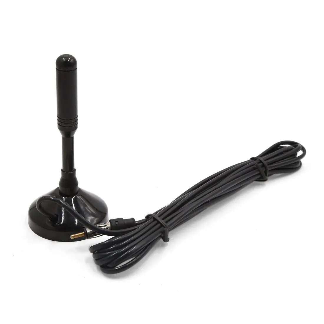 

uxcell Universal 14cm Long Black Round Base Car Radio FM/AM Antenna Aerial w/ 4m Cable