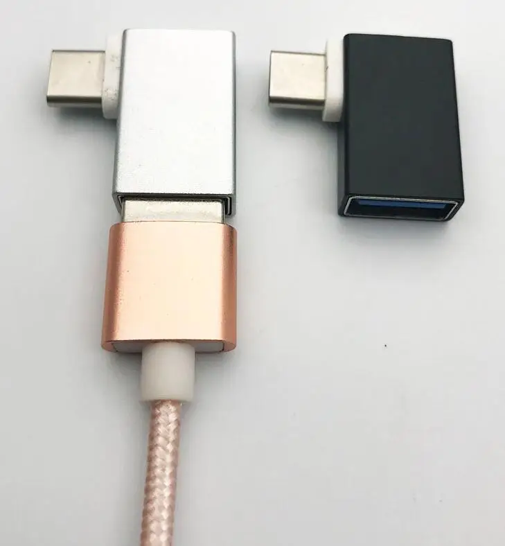 Прямоугольный 90 градусов USB 3,1 Тип c USB-C тип-c штекер USB 3,0 A Женский OTG переходник, конвертер для ноутбука