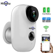 1080P WIFI Battery Camera IP Outdoor Rechargeable Wireless IP Camera PIR Waterproof Motion Detect App View Hiseeu