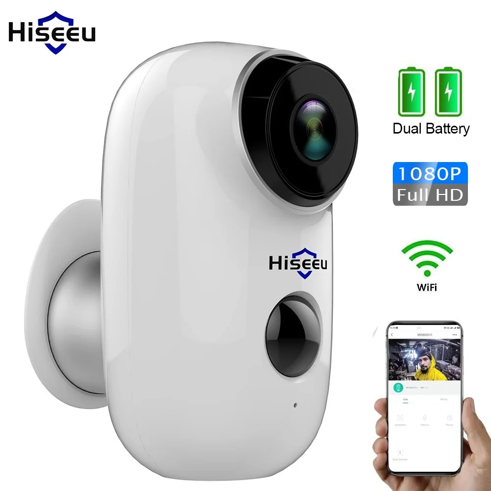  1080P WIFI Battery Camera IP Outdoor Rechargeable Wireless IP Camera PIR Waterproof Motion Detect A