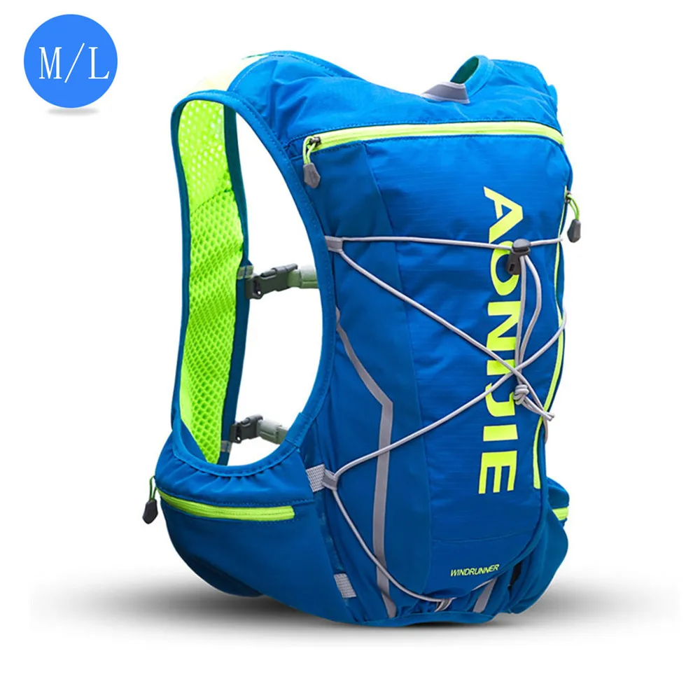 AONIJIE походный гидратационный рюкзак, жилет для бега, 10л, нейлоновый спортивный рюкзак, рюкзак для походов, кемпинга+ Водонепроницаемая сумка+ бутылка для воды - Цвет: Blue1