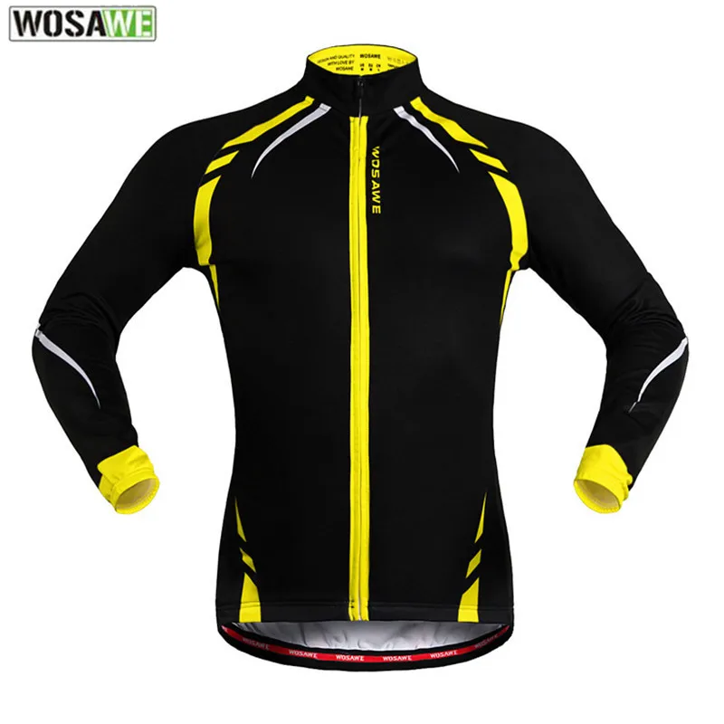 

WOSAWE Ropa Ciclismo Invierno Winter Cycling Clothing Windproof Fleece Thermal Outdoor Sport Jacket Bike Bicycle Cycling Jersey