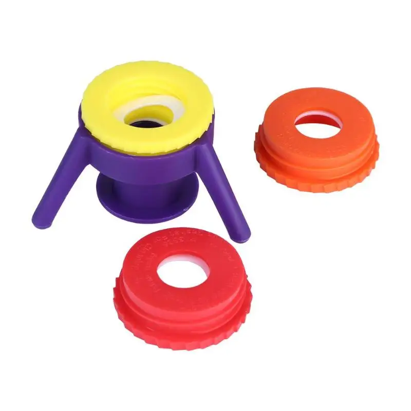

Inverted Flip Cap Bracket Shampoo Bath Lotion Cover Kitchen Plastic Bottle Cap Stand Kit Liquid Dispenser System Kitchen Storage