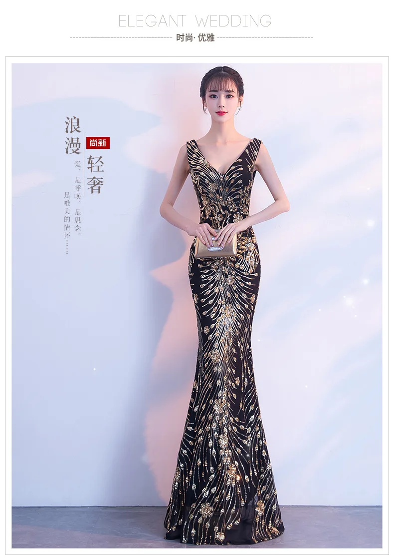 Womens summer dresses new arrival 2019 Party Sleeveless V neck Sexy slim long fashion Trumpet mermaid female clothes (2)