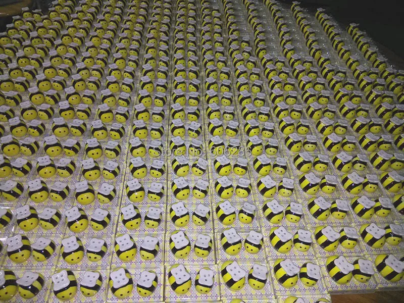 300 шт(150 комплектов)/свадебные подарки подарок для гостей Mommy and me керамические медовые пчелы Солонка и перец шейкеры сувенир для детского душа