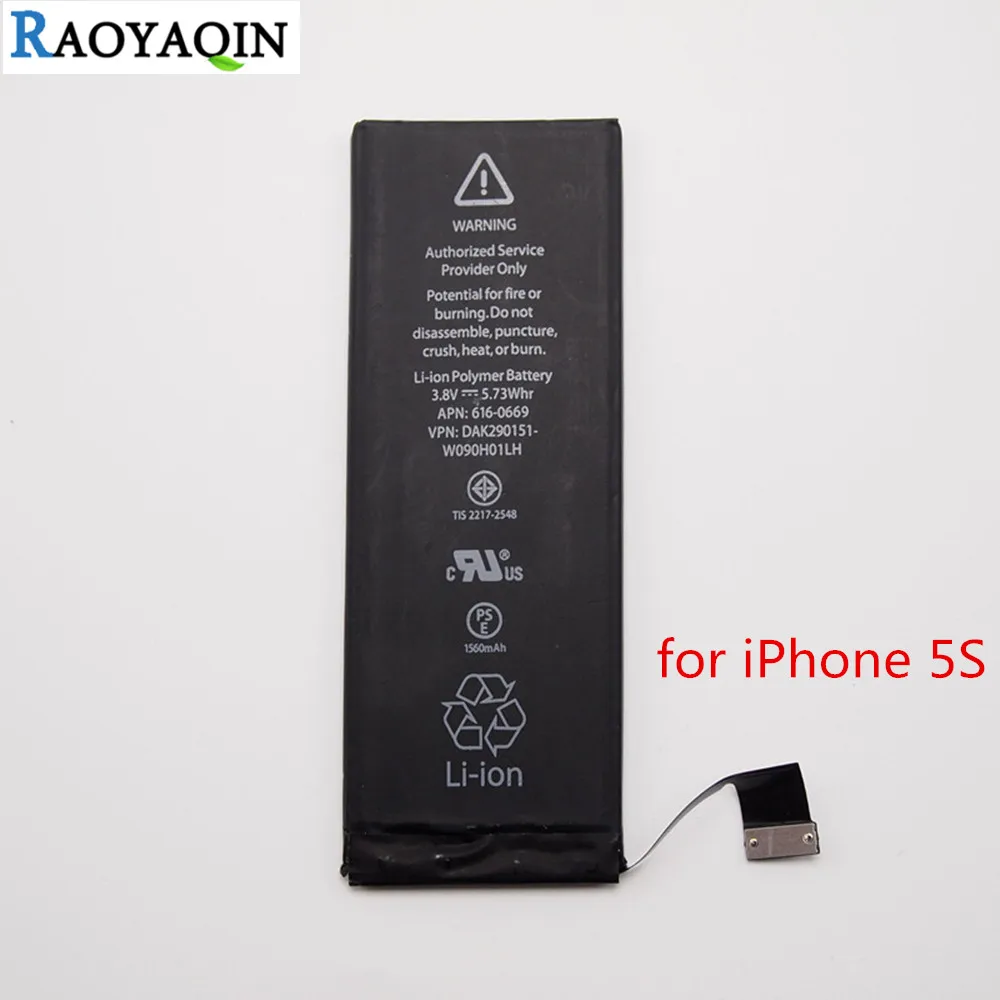 10pcs/lot 100 Original 1560mAh New Batteries For Apple iPhone 5S Li