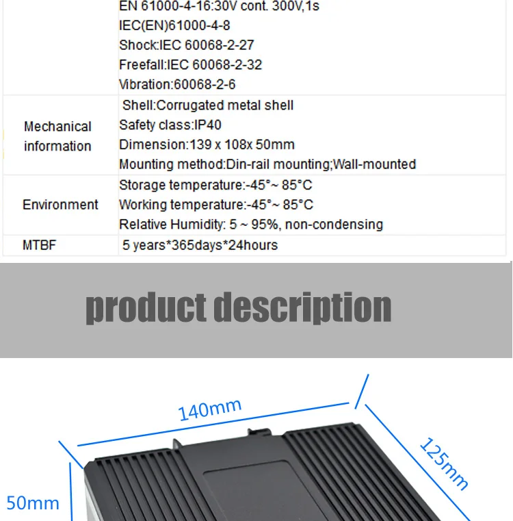 Инжектор POE 155 м 8 портов ethernet Порты и разъёмы 10/100 M ethernet Порты и разъёмы 2 слот sfp 100 м промышленных оптоволоконный конвертер LC