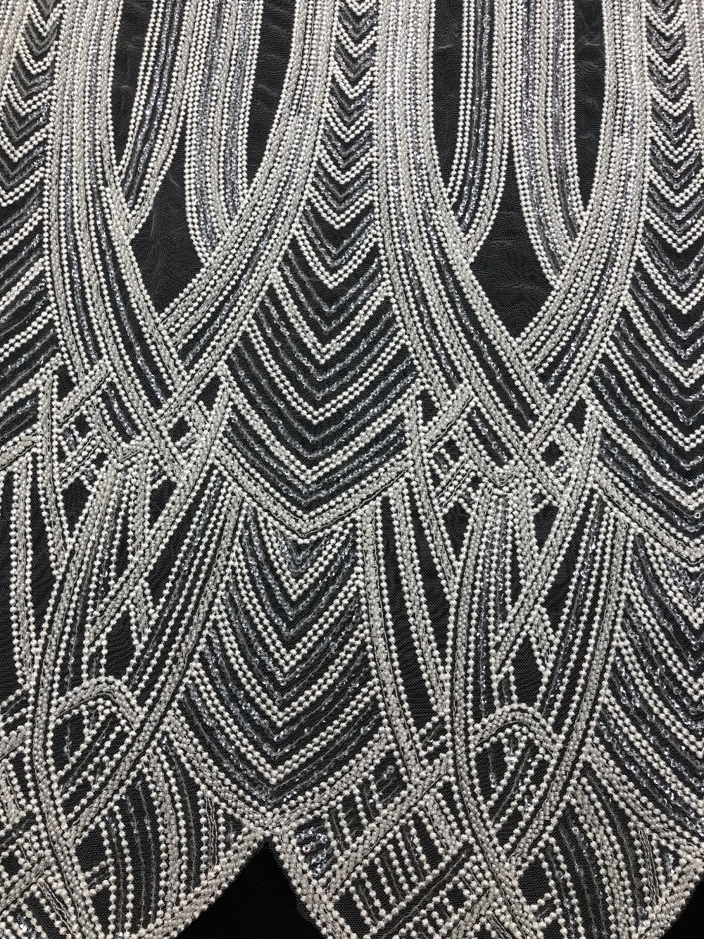 

David-3.3112 fashionable sequins tulle embroidery french net lace fabric for party dress