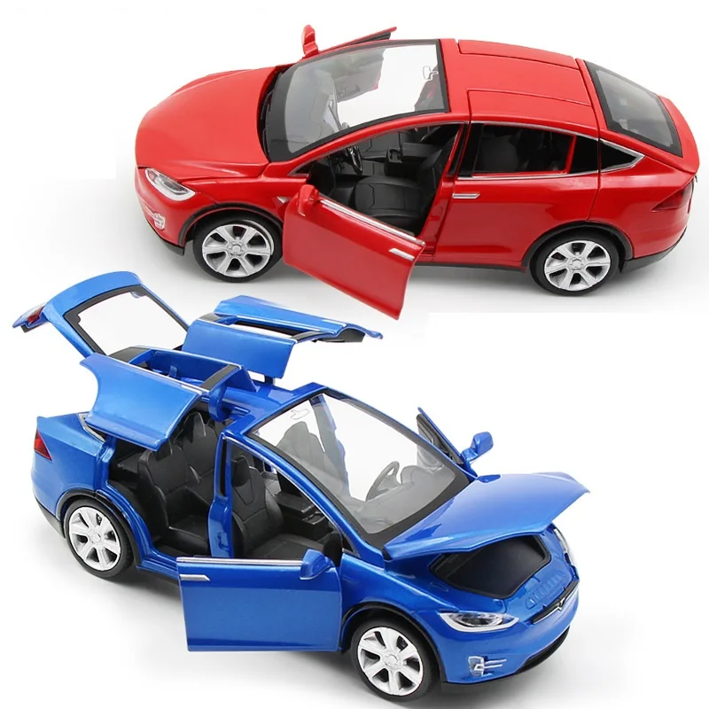 1:32 модель автомобиля из сплава Tesla модель X металлические Литые ...