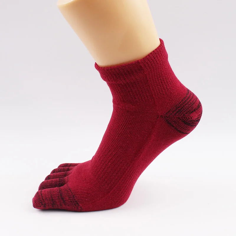 Men Socks 5 Pairs High Quality Cotton 5 Fingers Toe Breathable Ankle