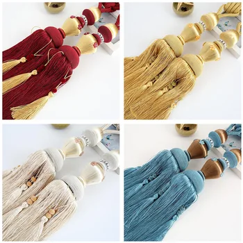 

1 pair luxury curtain pastoral America tieback hanging tied ball decoration tassel accessories tie tape back tiehold N133