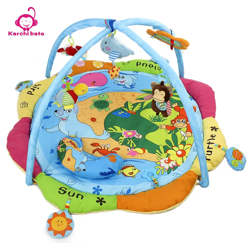 Karchibate Cotton Polyester Baby Activity Gym Rug Ocean Musical Toys