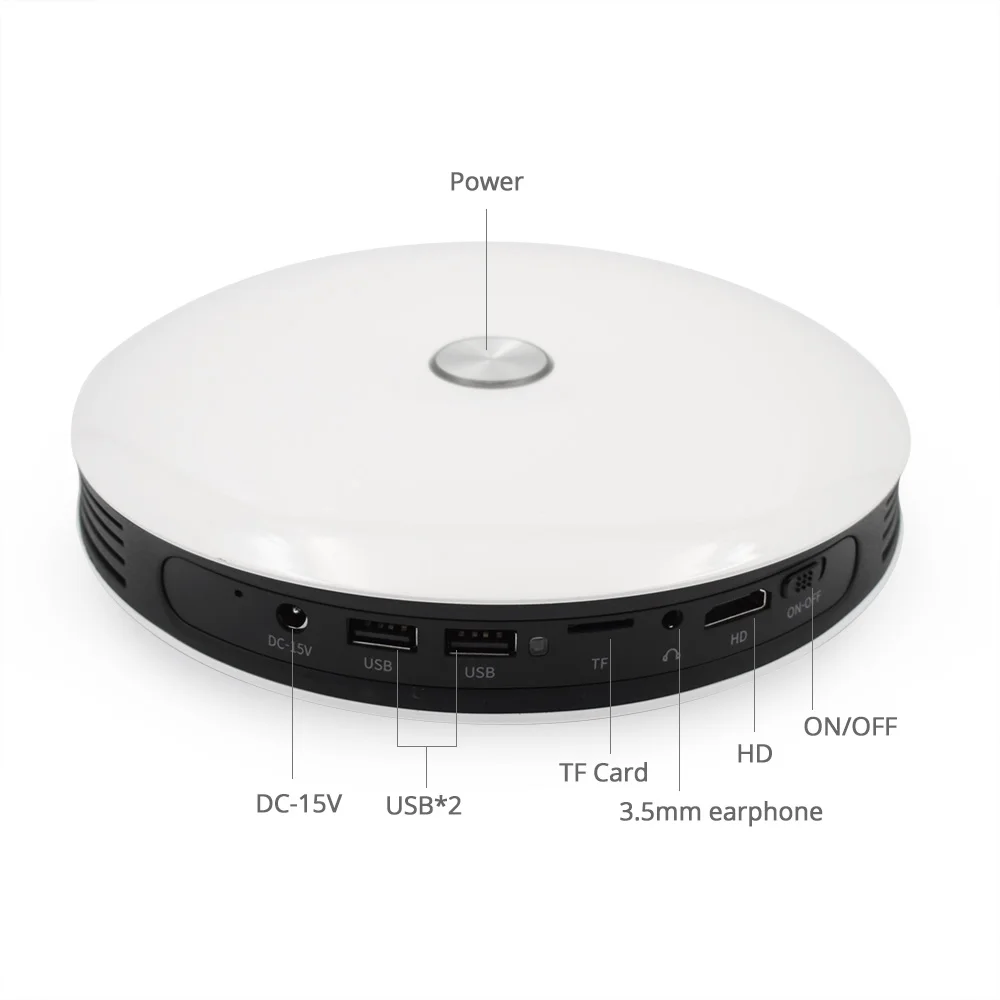 Thundeal T19 Mini DLP Projector 450 ANSI HD Proyector Support AC3 1080P video Home Theater Android 6.0 WIFI 3D Beamer Battery
