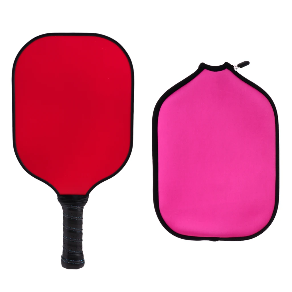 Durable Carbon Fiber Honeycomb Composite Core Pickleball Paddle / Racket & Zipper Neoprene Case Cover Protector Sleeve - 5 Color