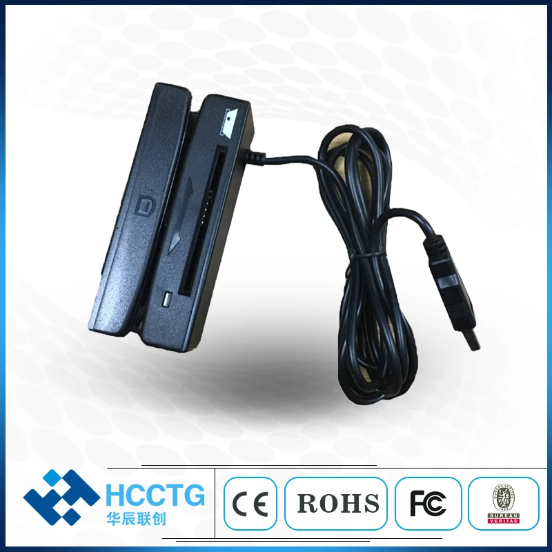 Универсальный считыватель магнитных карт HCC100 в полоску USB 1 2 3 треков полосы и IC комбо для считывания салфетки из США Великобритания CN