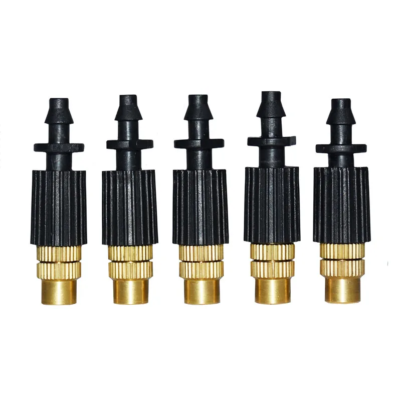 Dripper Atomizing Nozzle Brass Hose Nozzles Barbed 1/4"connector Drip Irrigation Mist Garden