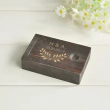 Кольцо шкатулка, на заказ для предложения руки и сердца кольцо держатель, Ювелирная Подарочная коробка, маленькая USB коробка, свадебное кольцо коробка