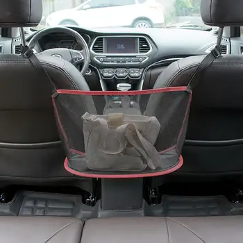 

Auto Car Seat Organizer Car Seat Storage Mesh Organizer With Hook Pouch Holder Trunk
