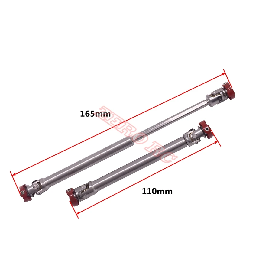 2 шт HD нержавеющая сталь Франк Универсальный приводной вал 110 мм-165 мм для RC Рок гусеничный D90 SCX10 Рейф осевой Jeep Wrangler