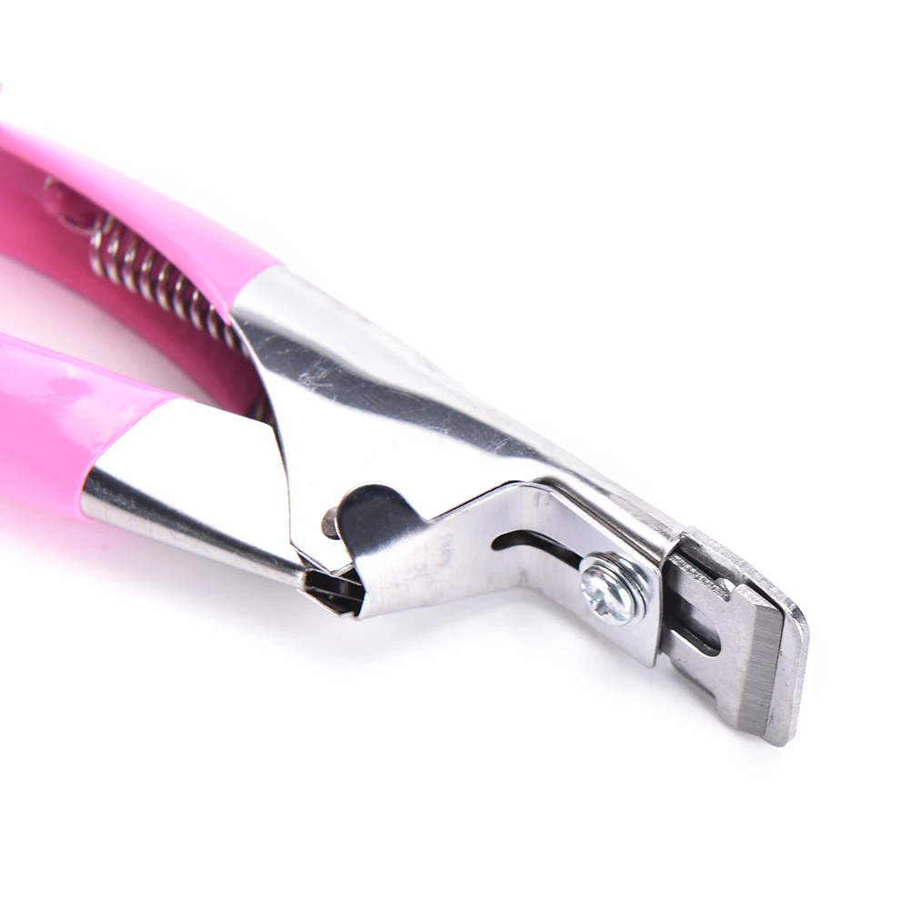 Профессиональный Маникюрный Инструмент из нержавеющей стали розового, синего или красного цветов, акриловая УФ-Гелевая машинка для обрезания накладных ногтей