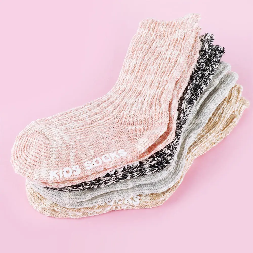 1 пара милых теплых носков унисекс для малышей Зимние нескользящие носки для маленьких девочек от 0 до 24 месяцев