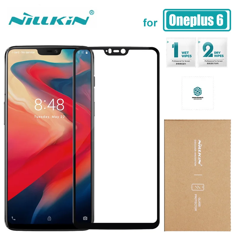 

Nilkin Oneplus 6 Glass CP+ Full Cover Tempered Glass One Plus 6 Screen Protector 9H Hard Anti-Scratch Nillkin Oneplus6 Glass