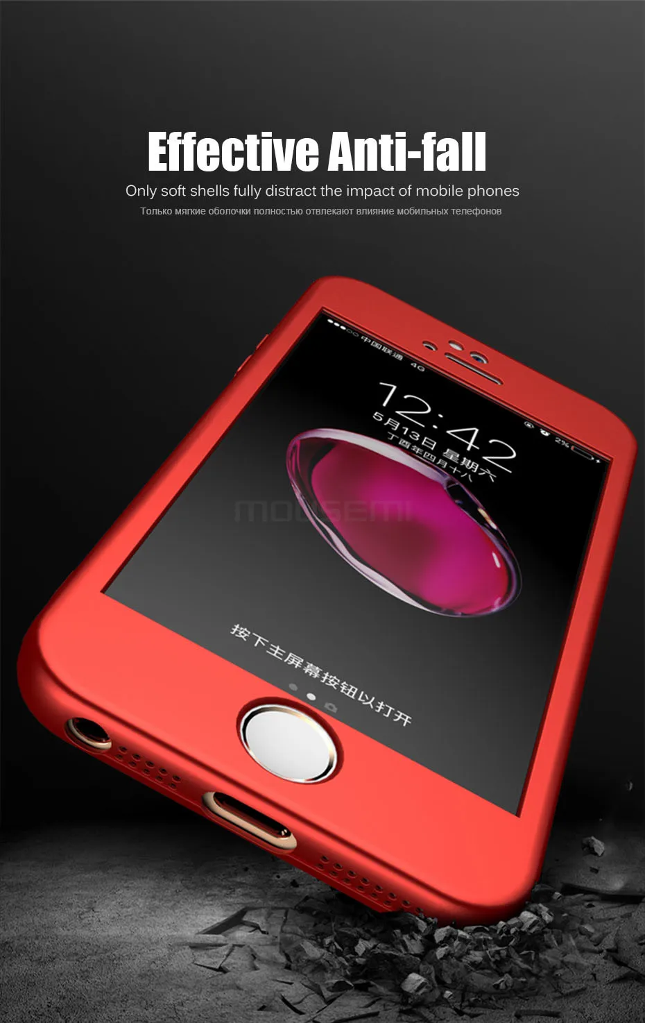 MOUSEMI For iPhone 6 6s 8 Plus Coque Phone Cases Silicone TPU Luxury Protection 360 Degree Full Body Cover Cases For iPhone 7 X (7)