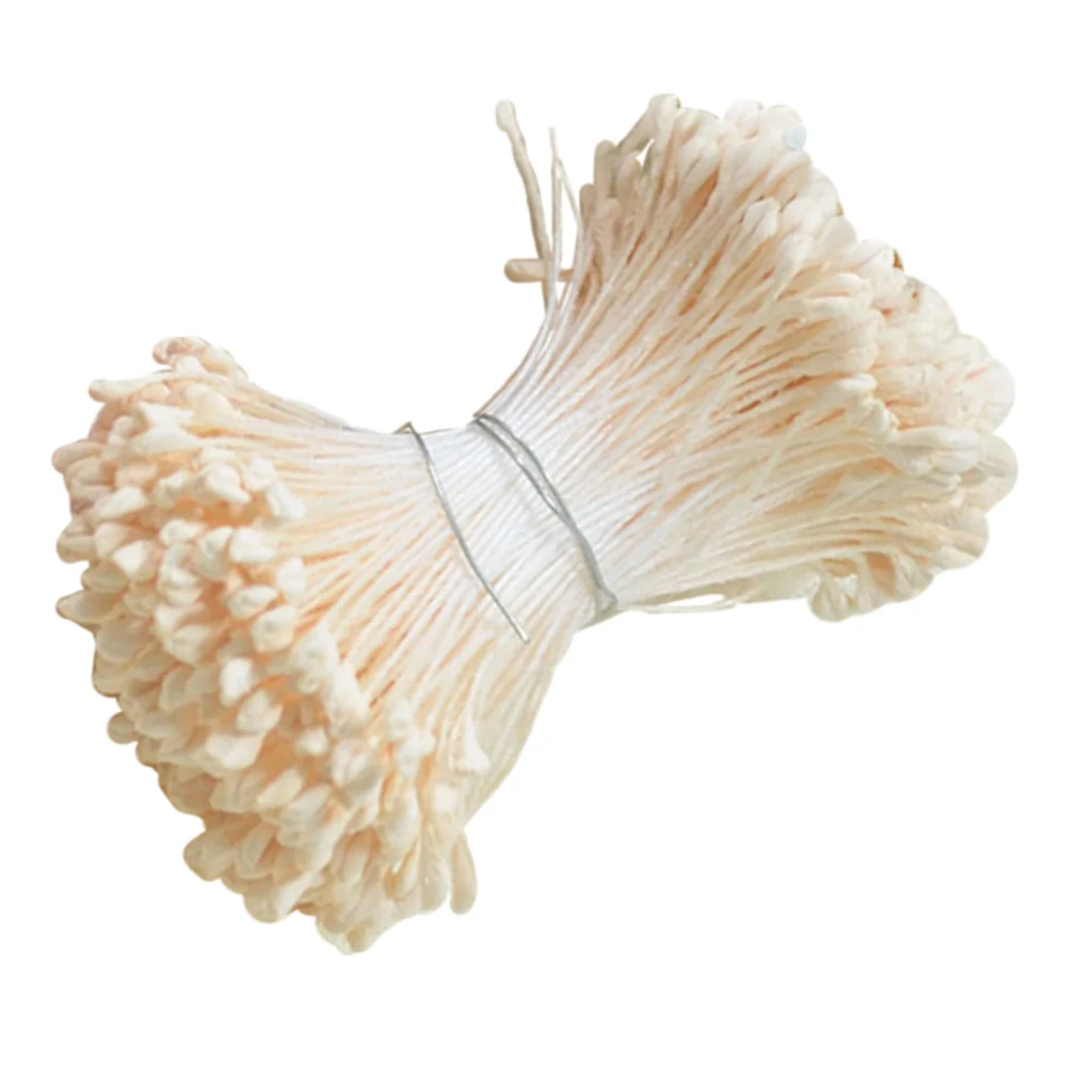 360 Pieces 6cm Artificial Pearl Double Heads Flower Stamen Pistil