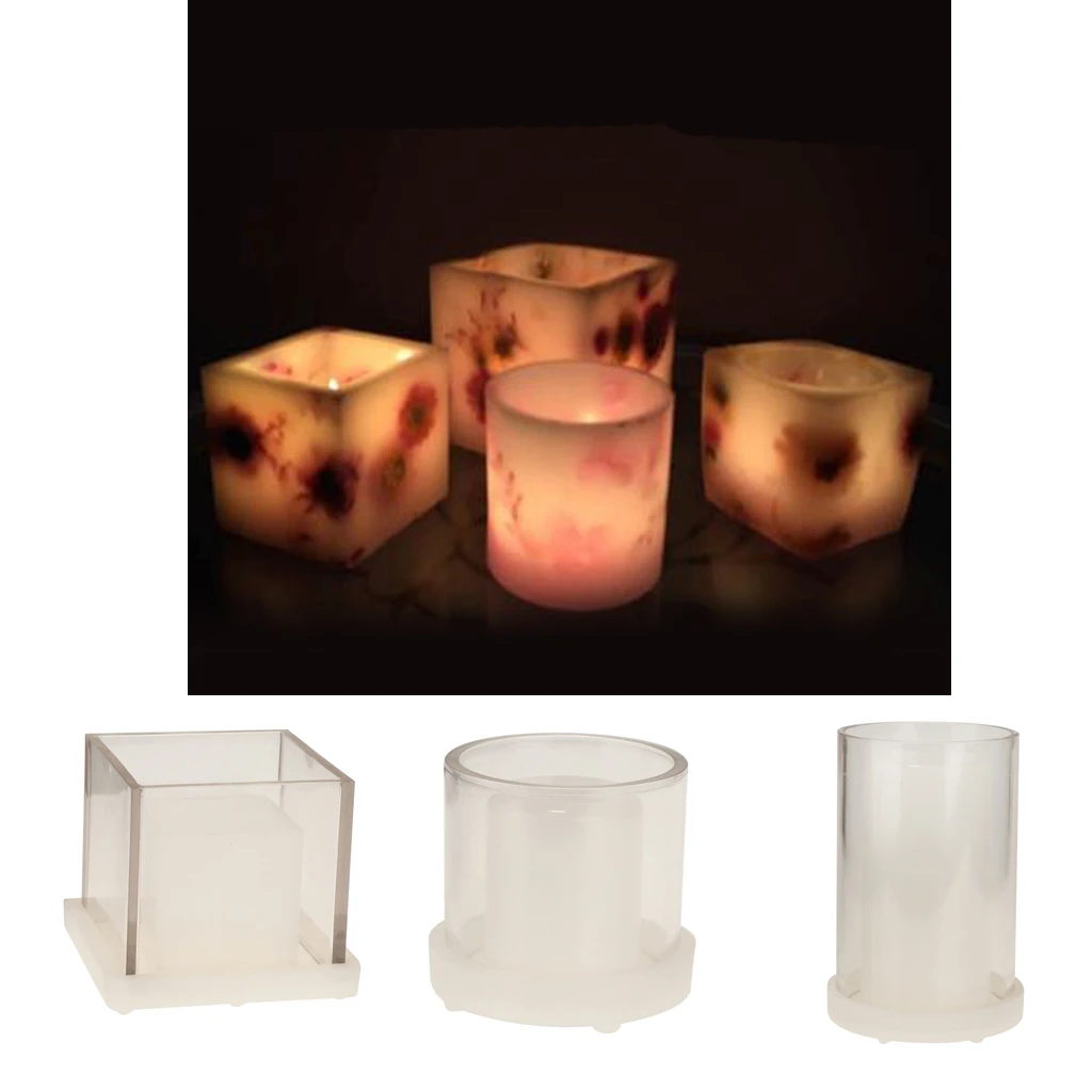 3Pcs Hollow Center Candle Making Moulds Molds DIY Handmade Aromatherapy
