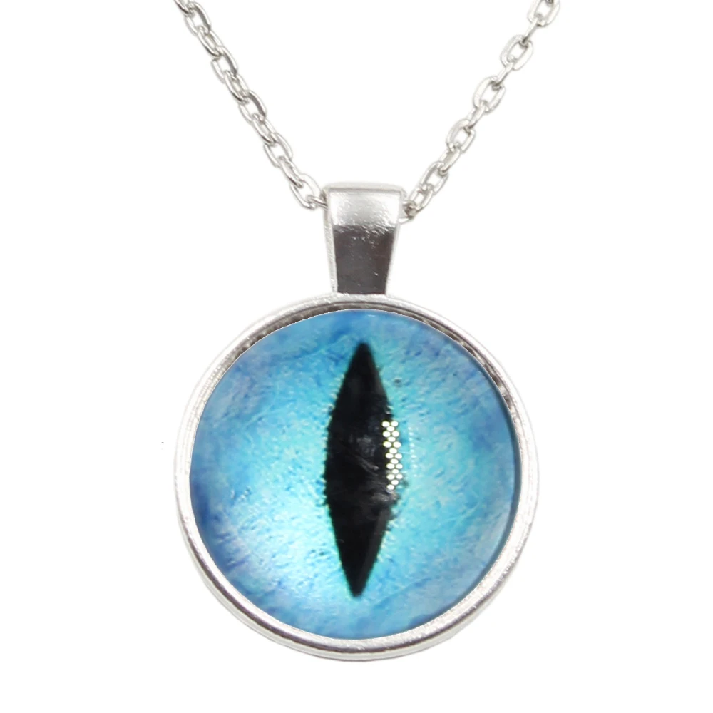 Ladies Short Long Chain Necklace Crystal devil eye dinosaur eys