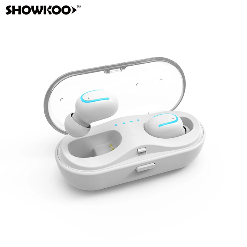 

Showkoo Wireless Bluetooth V5.0 Automatic Connection Headset Tws Mini Nosie Reduction Bluetooth Earphone For Huawei P20 P10 Pro