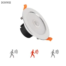 DONWEI PIR инфракрасный движения сенсорный светодиодный потолочный светильник 5 Вт 7 Вт 12 Вт 15 Вт современный встраиваемый светильник для гостиной коридора освещение приспособление