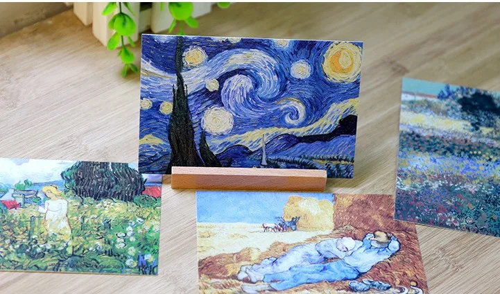Óleo Pinturas de Van Gogh do Cartão